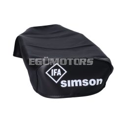   seat cover black w/ logo for Simson S50, S51, Schwalbe KR51/1, KR51/2, Sperber SR4-3, Habicht SR4-4