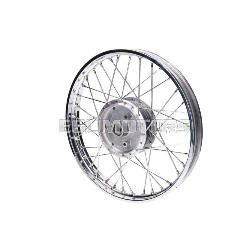 spoke wheel 1.60 x 16 inch chromed steel for Simson KR51/1, KR51/2 Schwalbe, S50, S51, S53, S70, S83, SR4-1 Spatz, SR4-2 Star, SR4-3 Sperber, SR4-4 Habicht, Duo