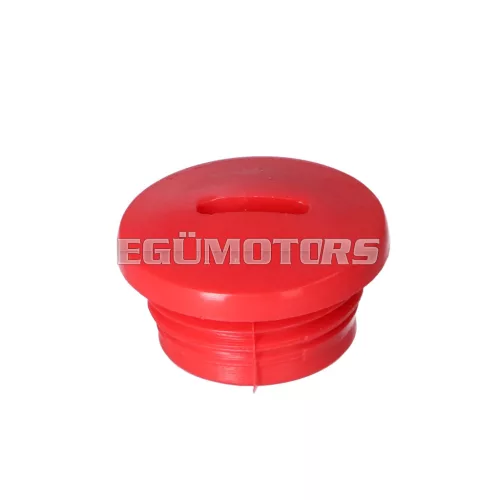 Váltófedél csavarzáró dugó, piros műanyag, Simson S51, S53, S70, KR51/2, SR50, SR80