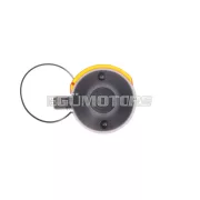 Első index lámpa egység, 80mm, narancs, fekete sapkával, Simson S50, S51, S70, SR50, SR80