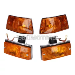   Index lámpa készlet, komplett, első és hátsó, narancs, Vespa PX 125-200, Vespa T5