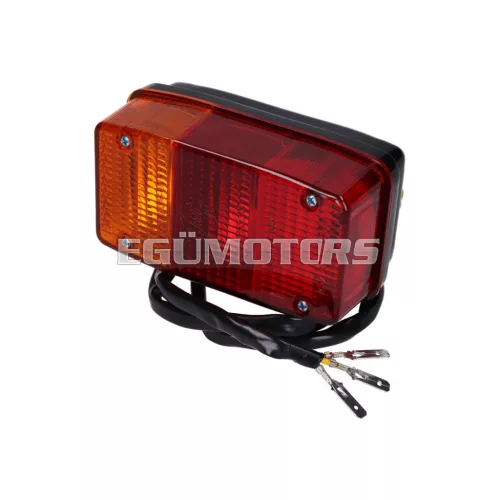 Hátsó lámpa komplett kábelköteggel, Vespa APE P50, CAR, APE 400, 401, 501, 601