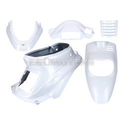   fairing kit white metallic 5-part for MBK Booster -2004, Yamaha BWS -2004