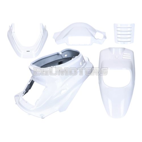 fairing kit white 5-part for MBK Booster -2004, Yamaha BWS -2004