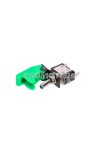 switch w/ safety cap and LED - green