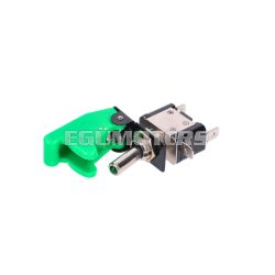 switch w/ safety cap and LED - green