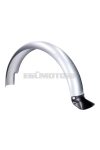 rear fender / mudguard silver powder-coated incl. mudflap for Simson S50, S51, S70