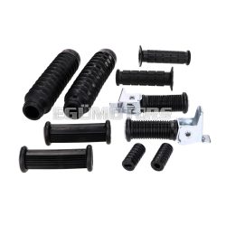   frame, gearshift, kick starter, handlebar, front fork rubber parts set 10-piece for Simson S50, S51, S53, S70, S83