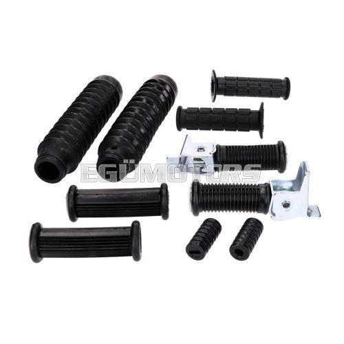 frame, gearshift, kick starter, handlebar, front fork rubber parts set 10-piece for Simson S50, S51, S53, S70, S83