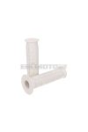 handlebar rubber grip set white, waffle design for Simson S50, S51, S53, S70, S83, SR50, SR80