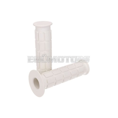 handlebar rubber grip set white, waffle design for Simson S50, S51, S53, S70, S83, SR50, SR80