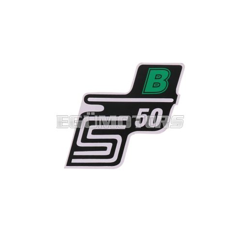 logo foil / sticker S50 B green for Simson S50