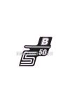 logo foil / sticker S50 B white for Simson S50