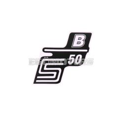 logo foil / sticker S50 B white for Simson S50