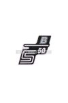 logo foil / sticker S50 B silver for Simson S50