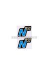 logo foil / sticker S50 N black-blue 2 pieces for Simson S50N