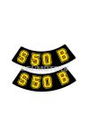 OEM Standard Logo fólia, matrica S50 B fekete-sárga, 2 darab, Simson S50