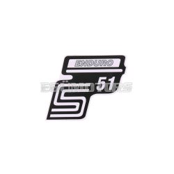 logo foil / sticker S51 Enduro silver for Simson S51