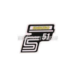 logo foil / sticker S51 Enduro yellow for Simson S51