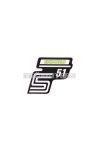 logo foil / sticker S51 Enduro neon yellow for Simson S51