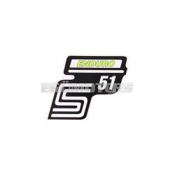   OEM Standard Logo fólia / matrica S51 Enduro neon sárga, Simson S51