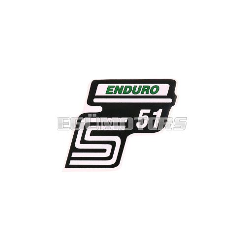 OEM Standard Logo fólia / matrica S51 Enduro zöld, Simson S51