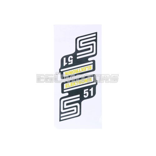 OEM Standard Logó matrica készlet S51 elektronikai fólia, matrica sárga, Simson S51