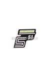 logo foil / sticker S51 Elektronik neon yellow for Simson S51