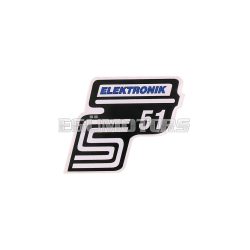   OEM Standard Logo fólia / matrica S51 Elektronik kék, Simson S51