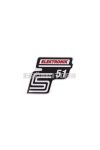 logo foil / sticker S51 Elektronik red for Simson S51