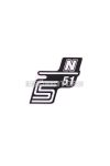 logo foil / sticker S51 N white for Simson S51