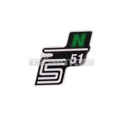 logo foil / sticker S51 N green for Simson S51