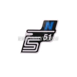 logo foil / sticker S51 N blue for Simson S51