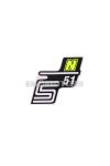 logo foil / sticker S51 N neon yellow for Simson S51