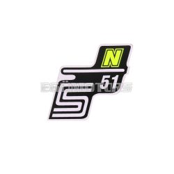 logo foil / sticker S51 N neon yellow for Simson S51