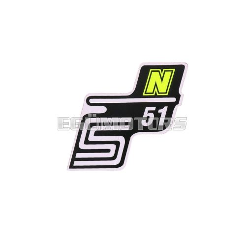 OEM Standard Logo fólia, matrica S51 N neonsárga, Simson S51
