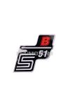 logo foil / sticker S51 B red for Simson S51