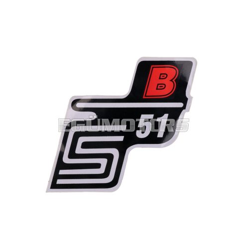 OEM Standard Logo fólia, matrica S51 B piros, Simson S51