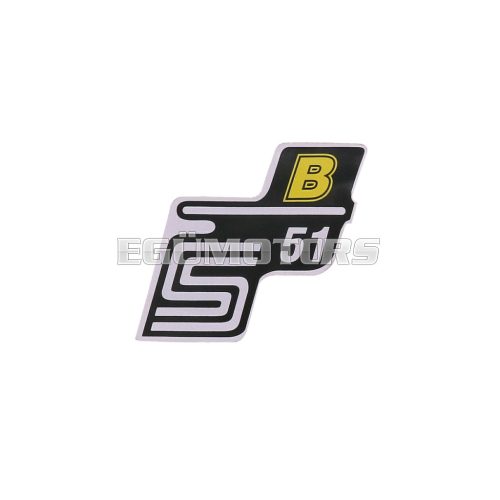 OEM Standard Logo fólia, matrica S51 B sárga, Simson S51