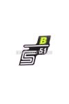 logo foil / sticker S51 B neon yellow for Simson S51