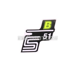   OEM Standard Logo fólia / matrica S51 B neonsárga, Simson S51