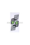 logo set foil / sticker S51 B green for Simson S51