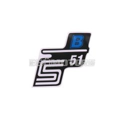 logo foil / sticker S51 B blue for Simson S51