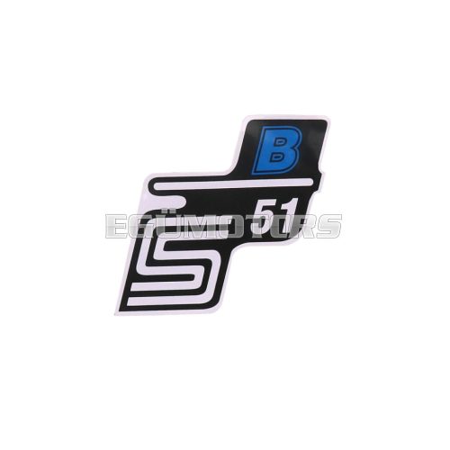 logo foil / sticker S51 B blue for Simson S51