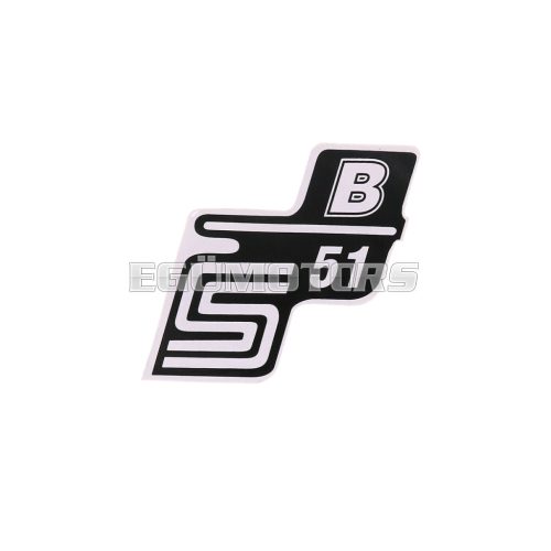 OEM Standard Logo fólia, matrica S51 B fehér, Simson S51
