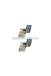 logo foil / sticker S51 N black-light-blue 2 pieces for Simson S51N