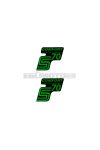 logo foil / sticker S70 Comfort black-green 2 pieces for Simson S70