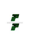 OEM Standard Logo fólia, matrica S70 Comfort fekete-zöld, 2 darab Simson S70