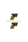 logo foil / sticker S51 Comfort black-yellow 2 pieces for Simson S51