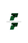 OEM Standard Logo fólia, matrica S51 Comfort fekete-zöld, 2 darab Simson S51
